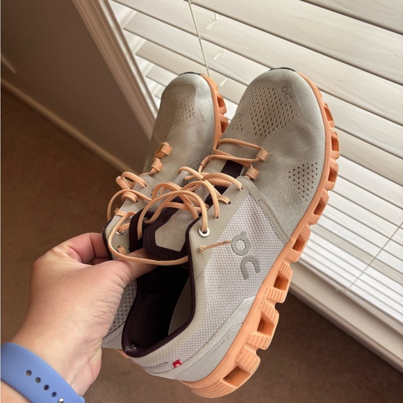 OnClouds Women's Athletic Shoes - Gray and Orange - Picture 1 of 5